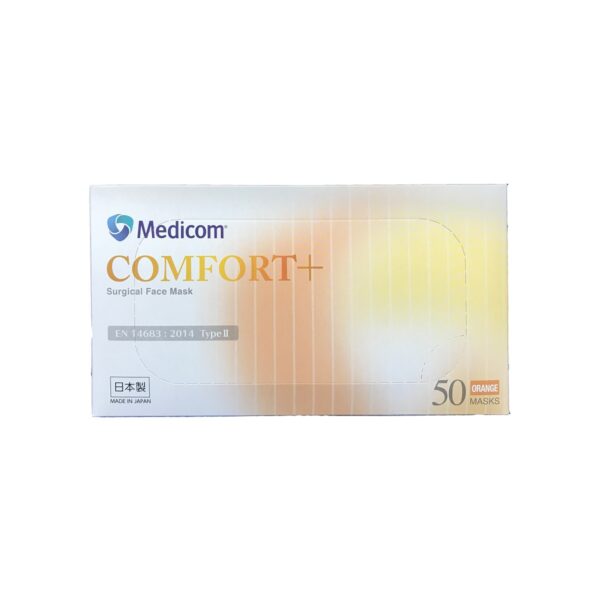 Medicom COMFORT+ 成人低敏口罩 (橙色) **日本製**