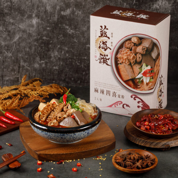 藍海饌 麻辣四喜寬粉 (2入裝)