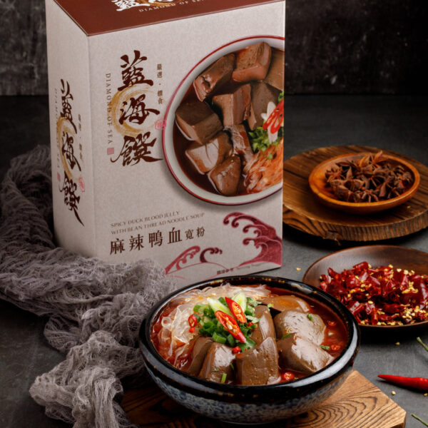 藍海饌 麻辣鴨血寬粉 (2入裝)