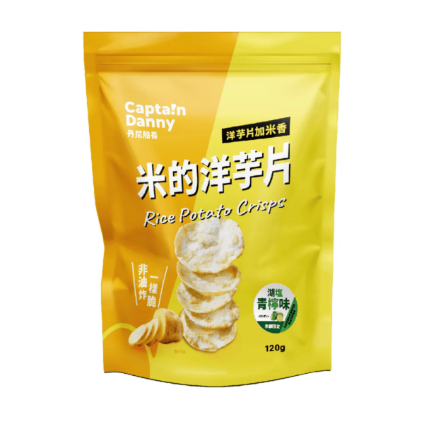 丹尼船長 - 非油炸米的洋芋片 湖塩青檸味 (奶素)